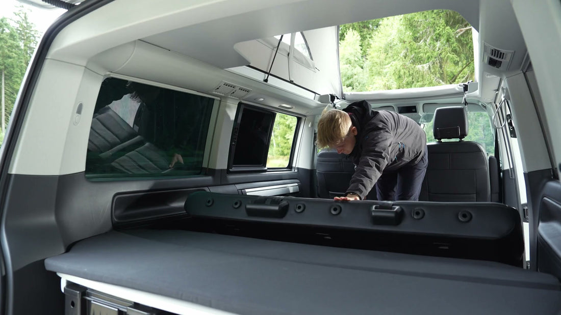 SKYDO ROYALMAT DUO 10.0 Hybrid-Schlafsystem im VW California CamperVan